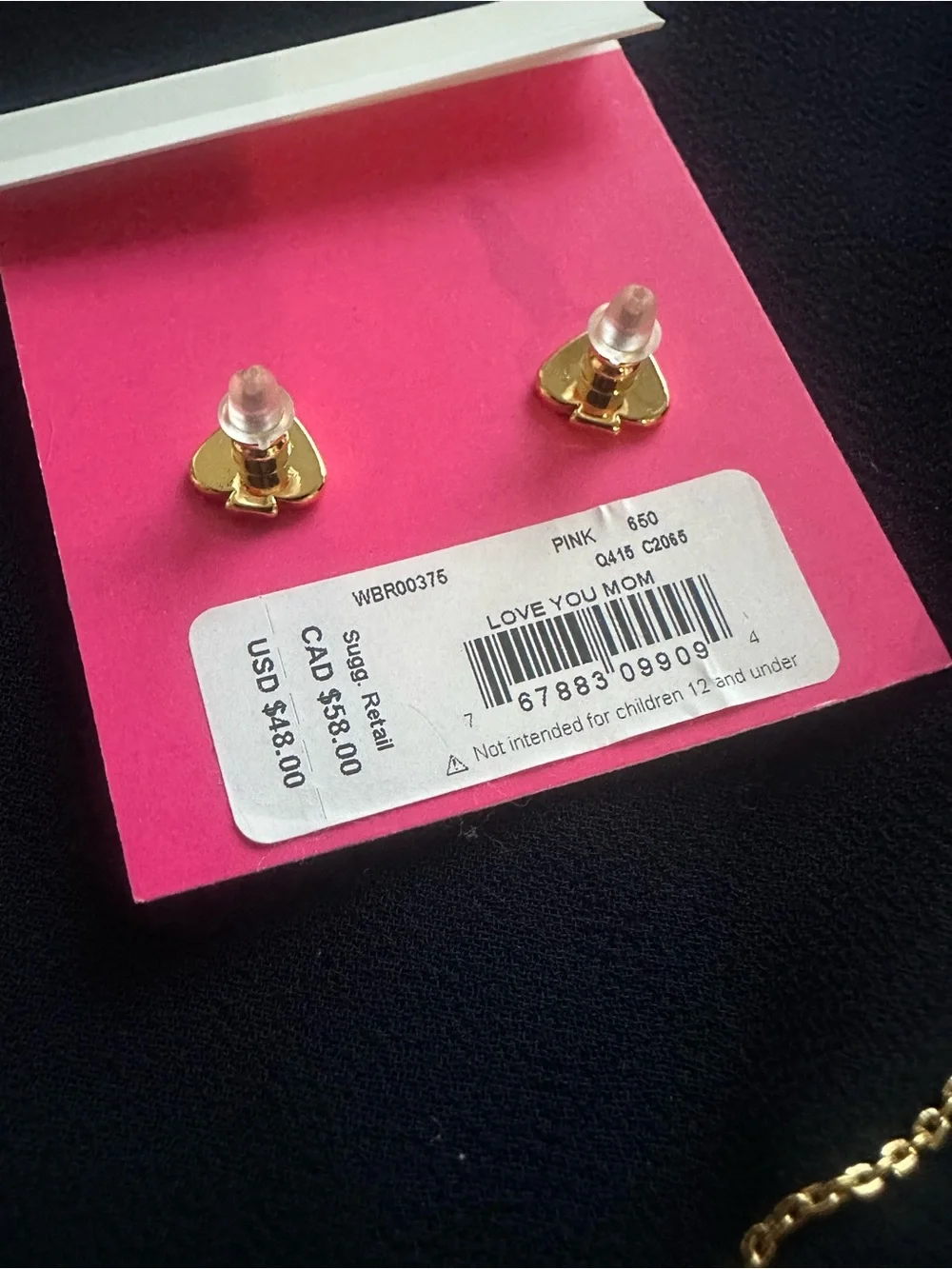 kate spade gold LOVE bracelet and stud earring set - Picture 4 of 8